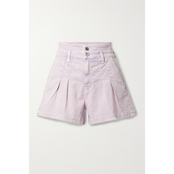Veronica Beard 'Jaylen' Purple Cotton Pleated Denim Shorts Size 30 - Picture 1 of 5